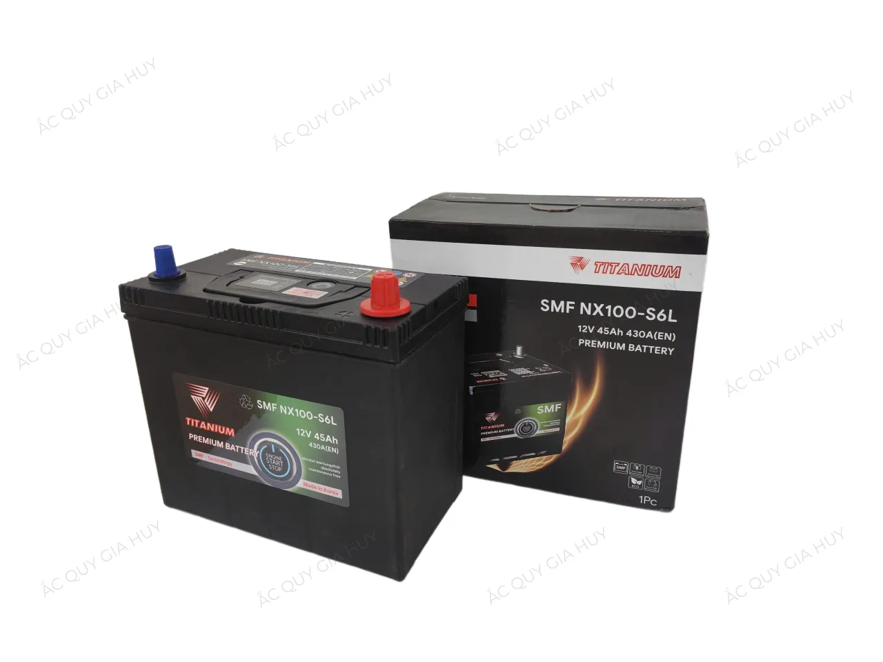 Ắc quy TITANIUM - SMF NX100-S6L 45Ah